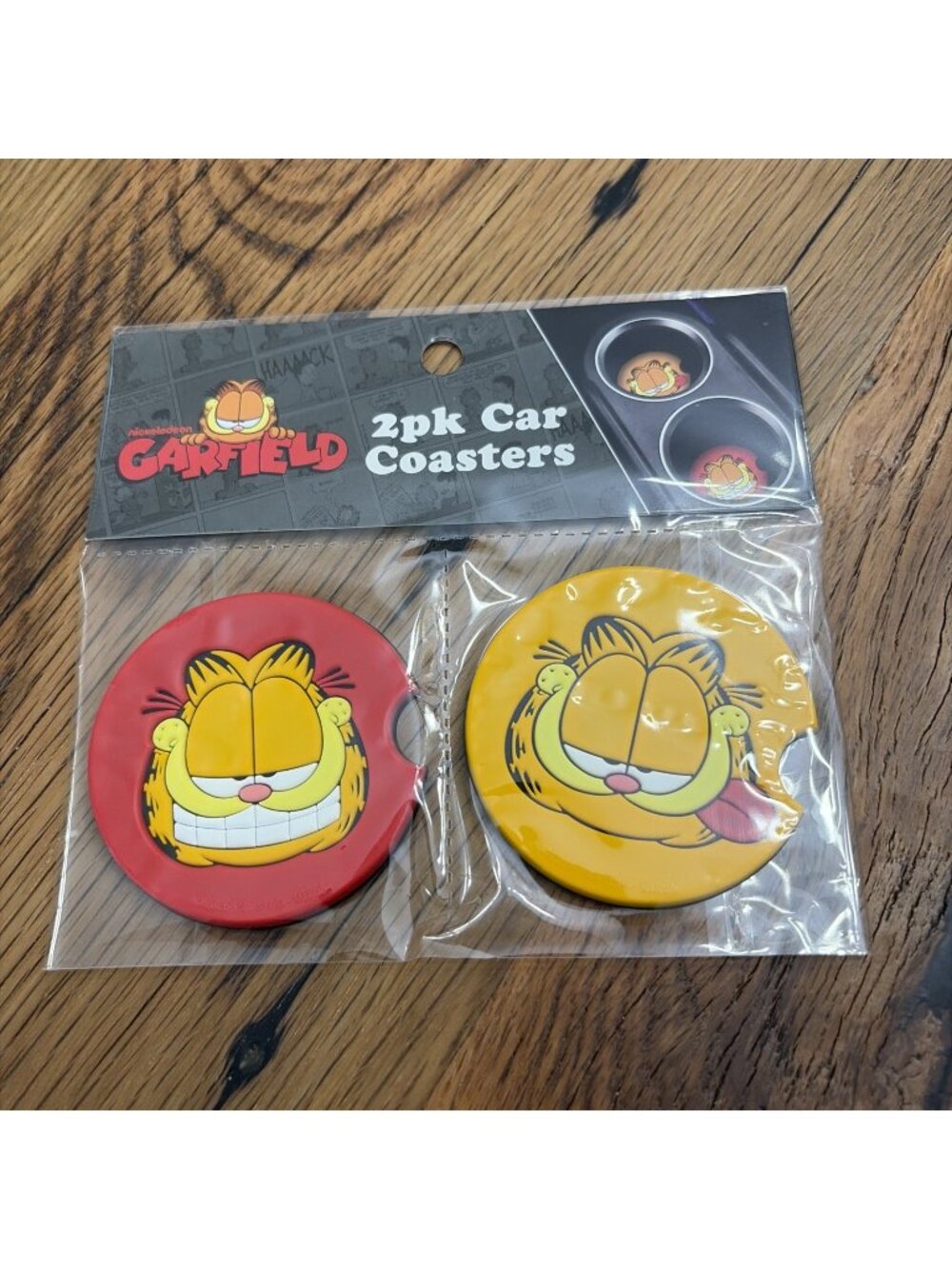 Nickelodeon Garfield 2 Ok Car Coaster Set New Cartoon 90s